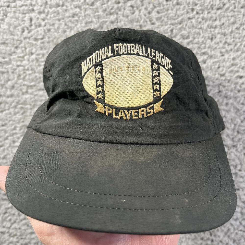 Vintage National Football League Players NFL Black Nylon Strap Hat Cap USA Made